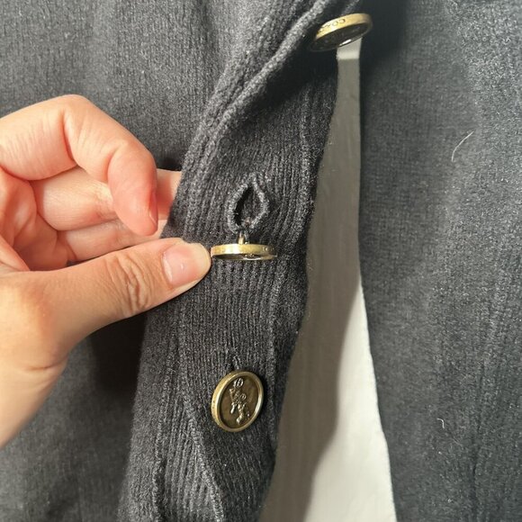 Coach Horse And Carriage Black Side Button Sweater Dress Women's Size X-Small XS - Picture 7 of 9